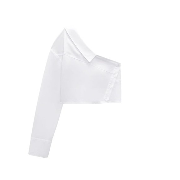 Zara asymmetric gabardine top - Picture 3 of 3